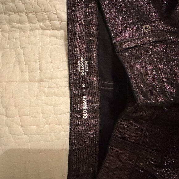 NWT | OLD NAVY | High-Waisted Shine OG Loose Jeans - Picture 4 of 5